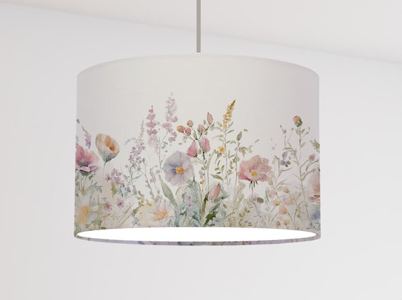Lampenschirm schwarz weiß modern skandinavisch Blumen modern skandinavisch