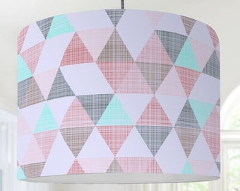 Lampshade children's room with colorful triangles