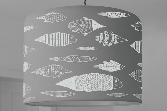 Hanging lamp lampshade grey