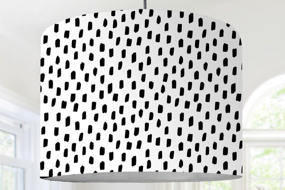 Hanging lamp lampshade mustard yellow black white modern Scandinavian pattern modern Scandinavian gift child gift housewarming gift