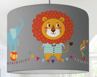 CIRCUS  children's lampshade gray