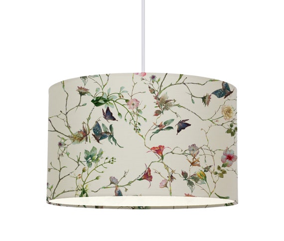Lampenschirm schwarz weiß modern skandinavisch Blumen modern skandinavisch