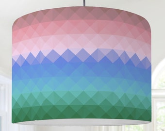 Lampshade design lamp graphic pattern retro colorful triangles