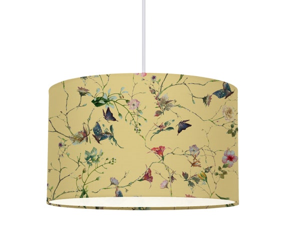Lampenschirm schwarz weiß modern skandinavisch Blumen modern skandinavisch