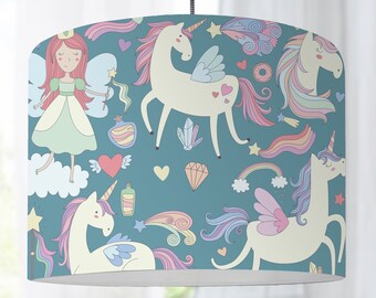 Lampshade girl girl lamp unicorn gift child gift housewarming gift