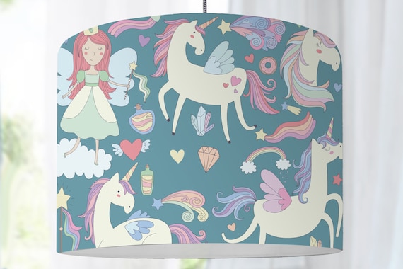 Lampshade girl girl lamp unicorn gift child gift housewarming gift