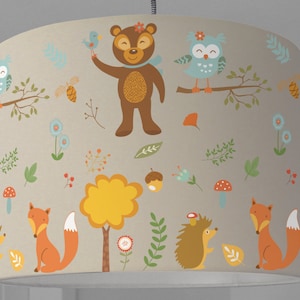 Lampshade forest animals Kids lamp Nursery