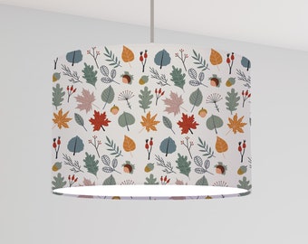 Lamp shade peacock bird lamp flower floral pattern blue nursery bedroom dining room