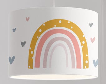 children lamp lampshade rainbow girl boho scandinavian pattern modern minimalist