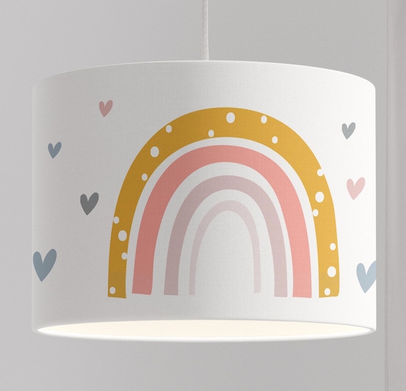 children lamp lampshade rainbow girl boho scandinavian pattern modern minimalist