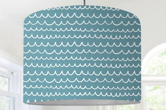 Hanging lamp lampshade mint blue white modern Scandinavian pattern modern Scandinavian