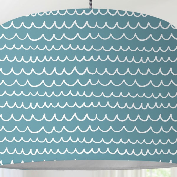 Hanging lamp lampshade mint blue white modern Scandinavian pattern modern Scandinavian