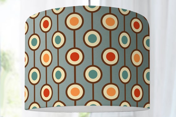 Lampshade Graphic Pattern Bedroom Living Room Nursery  Floor Lamp Retro Pattern Hippie 70s Colorful