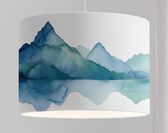 Lampshade for children whale fish sea turtle nursery mint