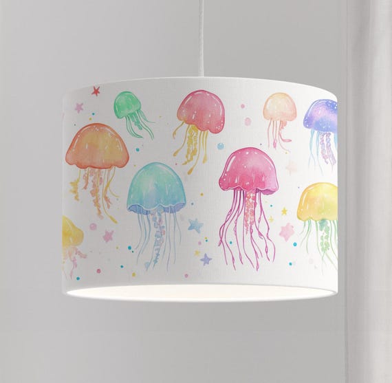 Children's room lamp jellyfish | Baby room hanging lamp sea creatures | Girl boy decorative lamp