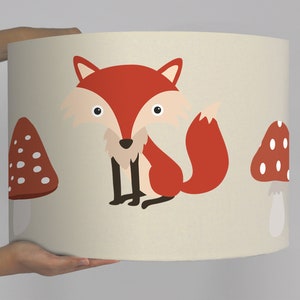 Lampshade Children's Room Squirrel Rabbit Fox beige image 3