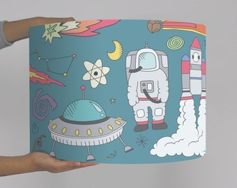 Lampshade space rocket space travel astronaut children's room