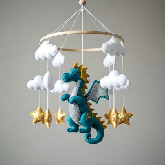 Magical Dragon Mobile - Baby Mobile with Cute Dragon