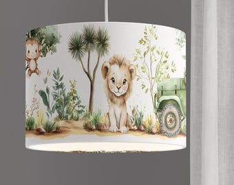 Lampshade Nursery Lamp Animals Forest Forest Animals Squirrel Snail Tree Baby Babylampe Toddler gray