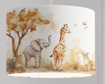 Lampshade Nursery Lamp Animals Forest Forest Animals Squirrel Snail Tree Baby Babylampe Toddler gray
