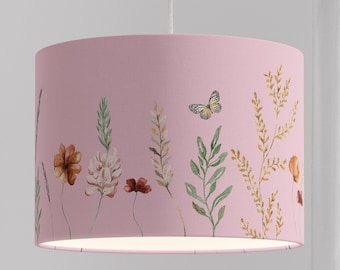 Lampe boho Wildblumen, Lampenschirm Blume, Wohnzimmerlampe floral, Lampenschirm Küche