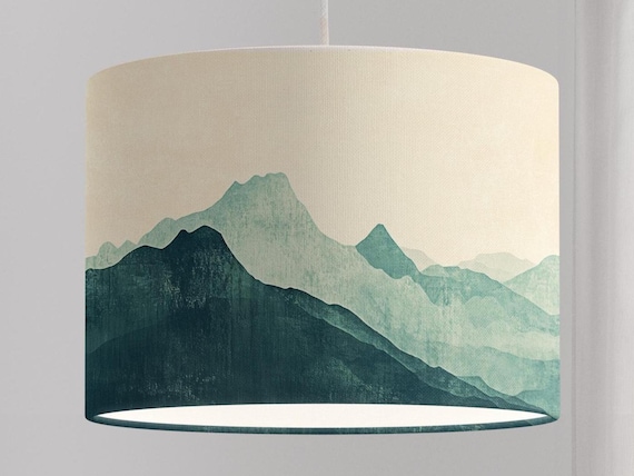 Lampshade for children whale fish sea turtle nursery mint