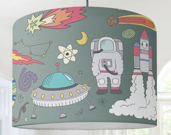 Lampshade Nursery Space Rocket Space Astronaut