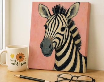 Original painting "Zebra" – Hand-painted on canvas | Animal art for living rooms