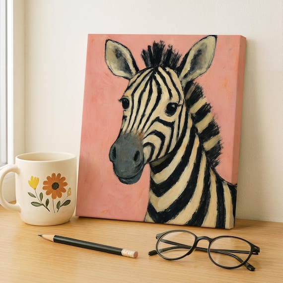 Original painting "Zebra" – Hand-painted on canvas | Animal art for living rooms