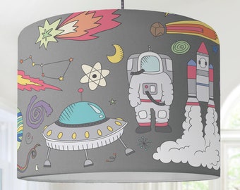 Lampshade Nursery Space Rocket Space Astronaut