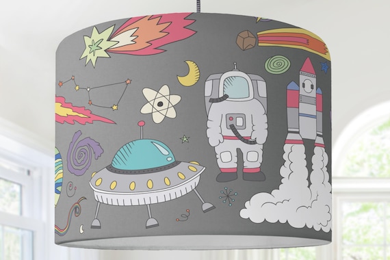 Lampshade Nursery Space Rocket Space Astronaut
