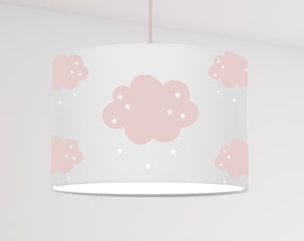 girls room lampshade cloud bright modern scandinavian pattern modern minimalist