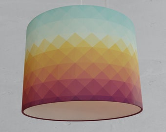 Designlampe Design Lampenschirm Deckenlampe Grafisches Muster Dreiecke Dreieckmuster Lampenschirm Kinderzimmer ceiling lamp