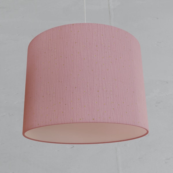 Lampshade for girls pink confetti gold muslin modern minimalist Scandinavian