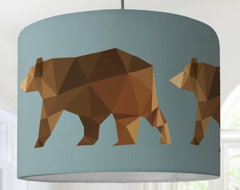 Lampshade bear mintceiling lamp