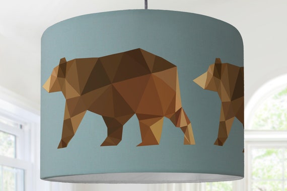 Lampshade bear mintceiling lamp