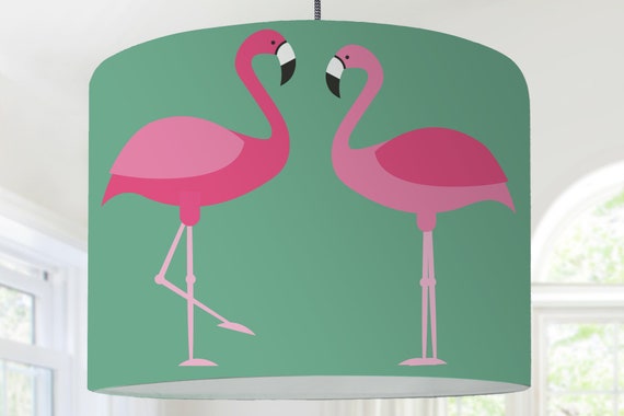 Children's lamp flamingos birds lampshade children's room