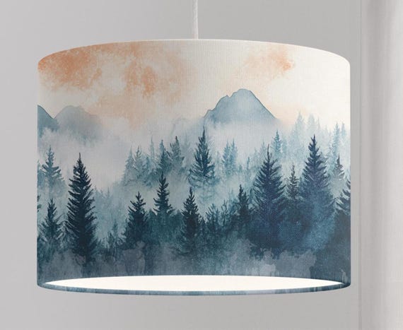 Lampshade for children whale fish sea turtle nursery mint