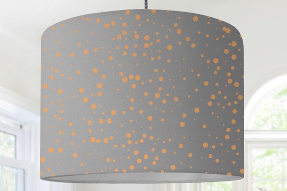 Hanging lamp lampshade grey confetti pattern modern Scandinavian