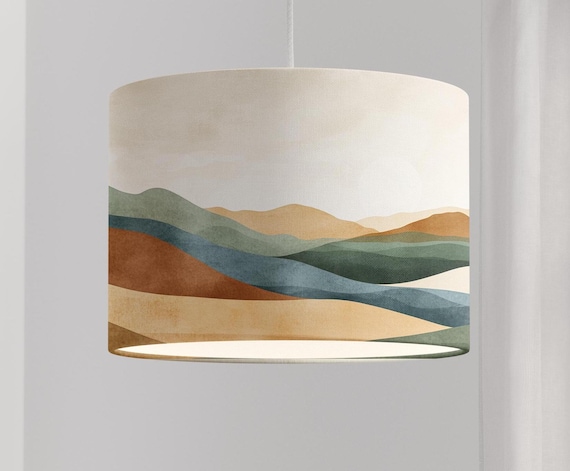 Lampshade for children whale fish sea turtle nursery mint