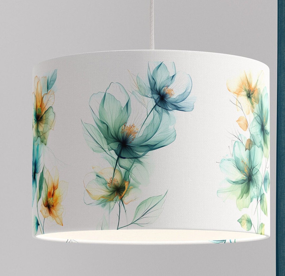 Paralume Cilindrico In Carta Home Sweet Home – Blu, ø20x24 Cm, Attacco E27, Per Lampade Da Tavolo, Ideale Per Soggiorno E Camera Da Letto