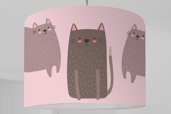Lampshade Kids lamp Cats Nursery Living room