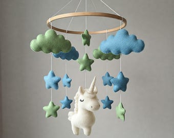 Magical Gold Mobile - Baby Mobile with cute unicorns