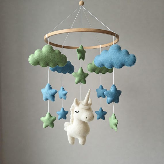 Magical Gold Mobile - Baby Mobile with cute unicorns