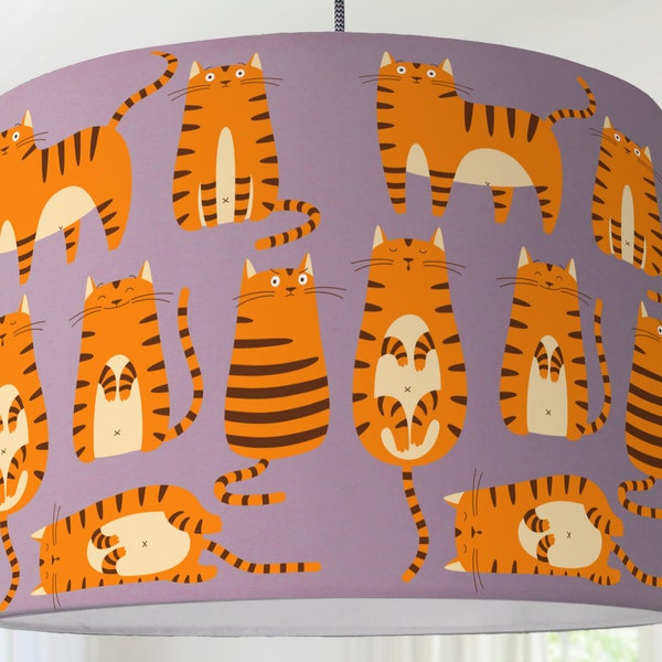 Stehlampe  Katzen Katzenlampe Deckenlampe Hängelampe Wohnzimmer Küchenlampe Lampenschirm Baby Babylampe Kinderlampe