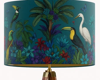 Handmade lampshade “Under the Sea” – Maritime design with turtle & corals
