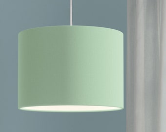 Lamp organic cotton lampshade mint
