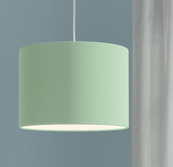 Lamp organic cotton lampshade mint