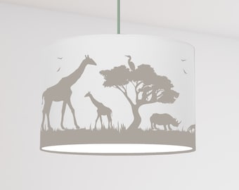 Hanging lamp children lampshade whale sea fish white nursery