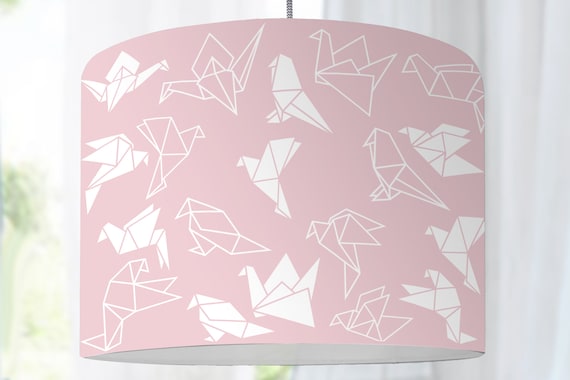 Children's lamp Origami pink